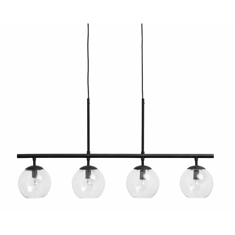 Nordal GLOBE 4 in one ceiling lamp with glass - l92 cm - black