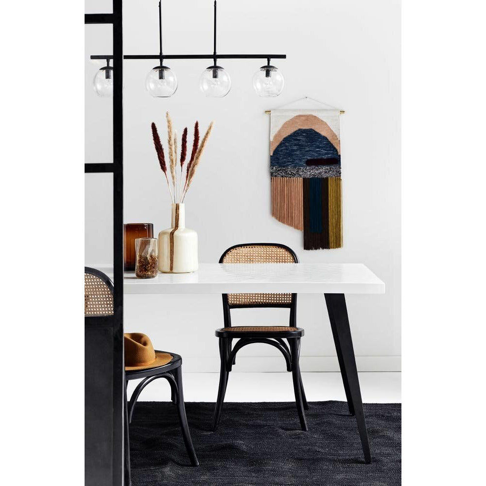Nordal GLOBE 4 in one ceiling lamp with glass - l92 cm - black