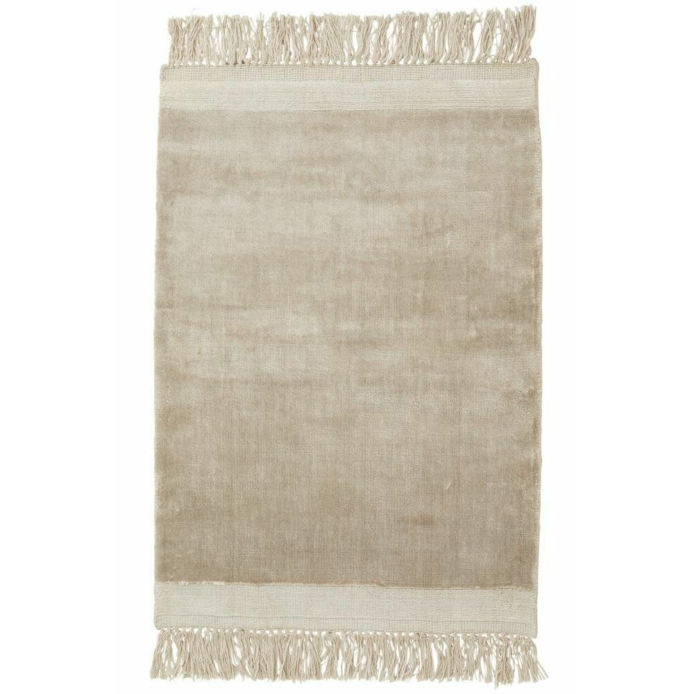 Nordal FILUCA shiny carpet with fringes - 160x240 - beige