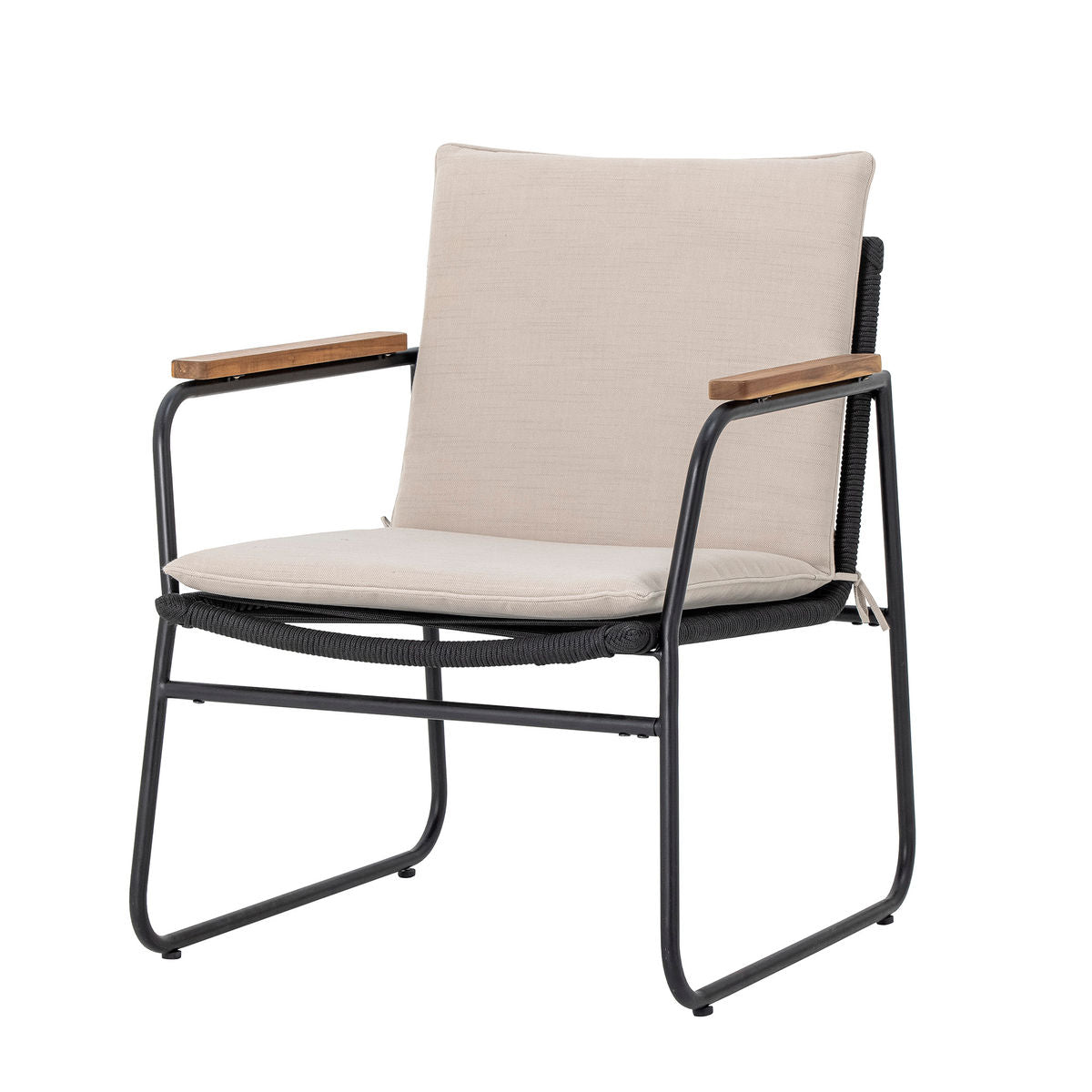 Bloomingville Hampton Lounge chair, black, metal