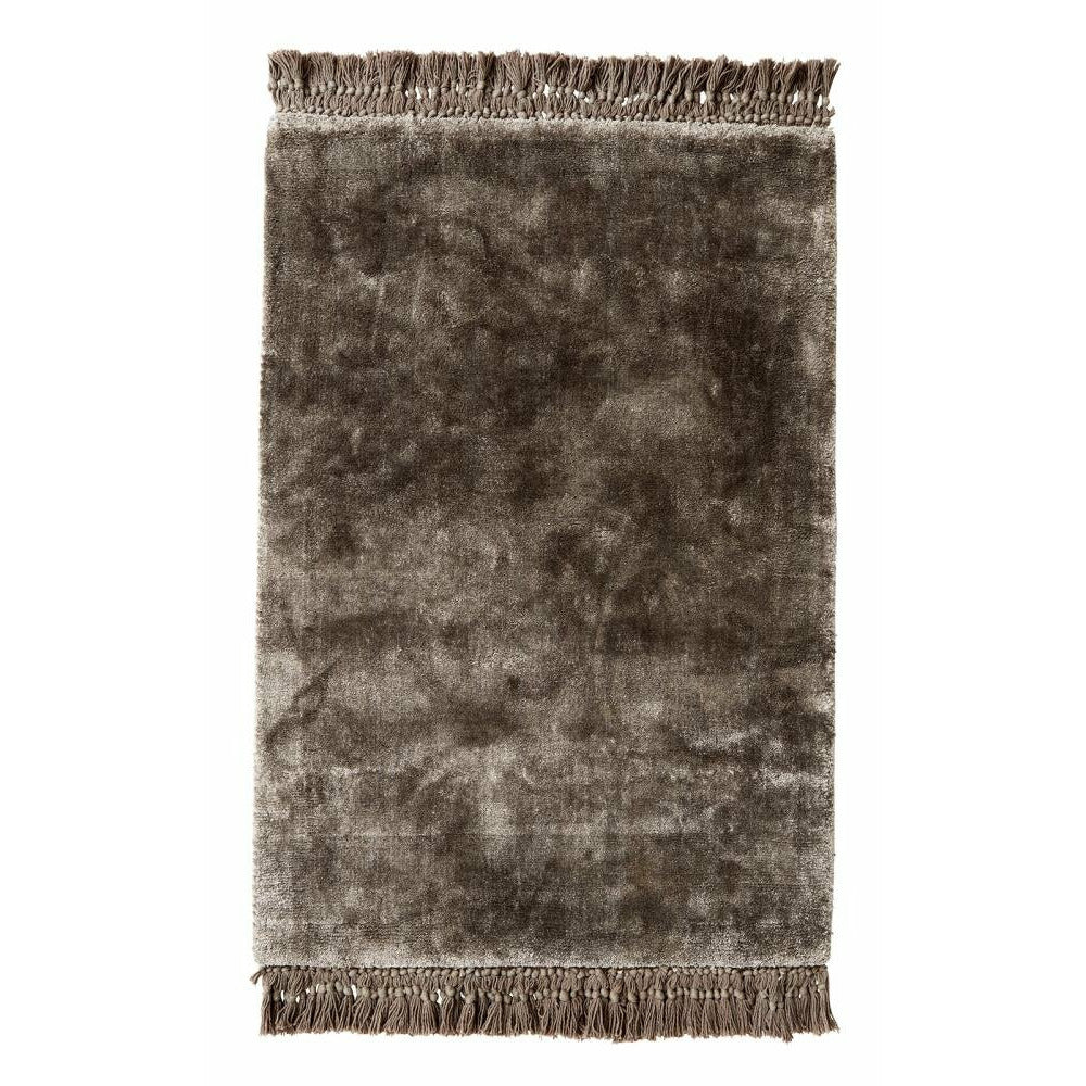 Nordal NOBLE carpet with fringes - 160x240 - warm grey