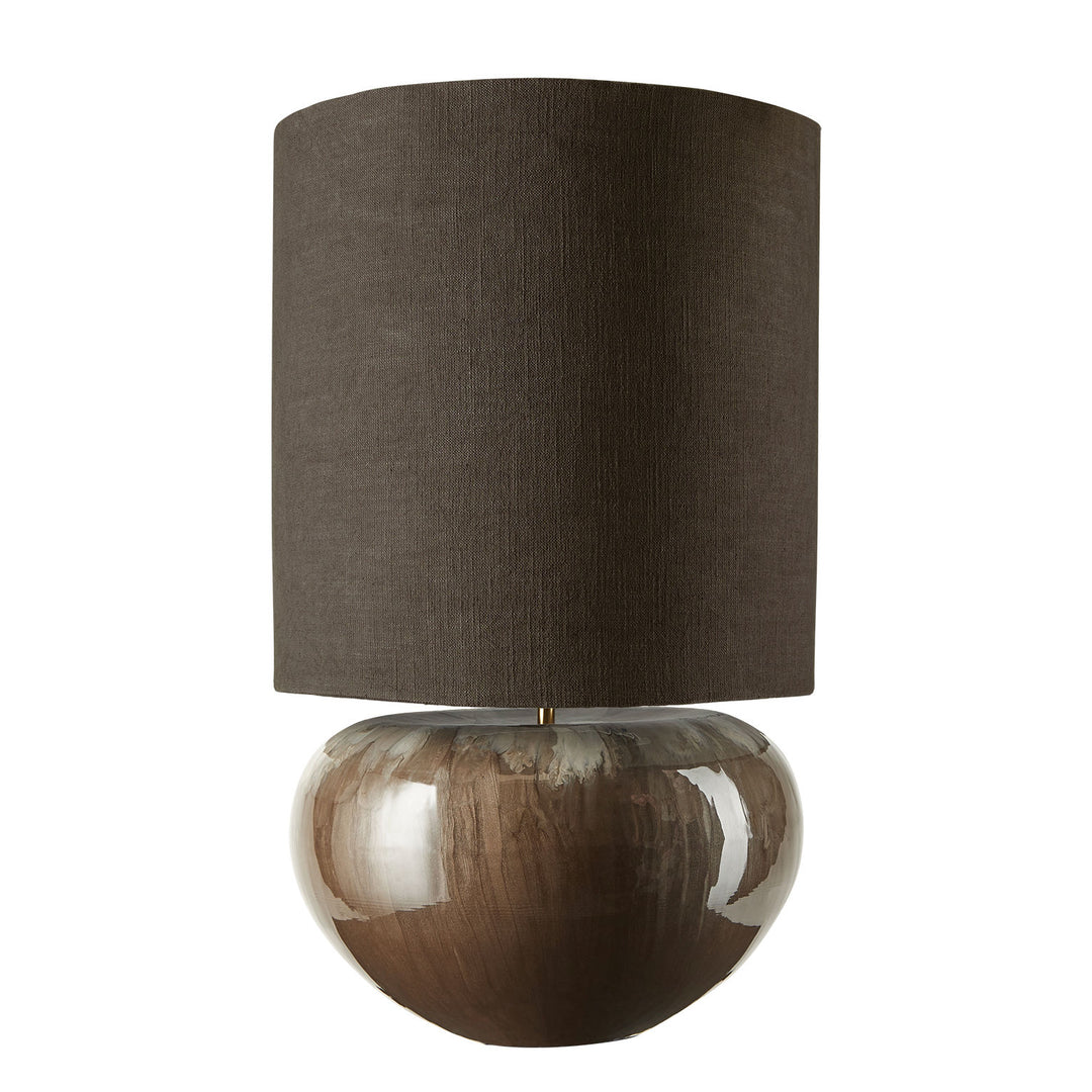 Cozy Living Ena Enamelled Lamp TAUPE w. Shade - Large*