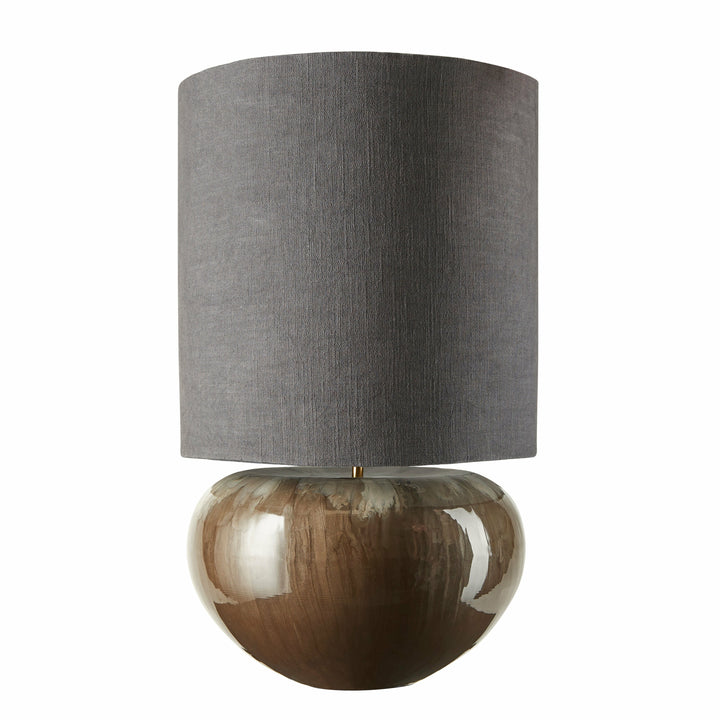 Cozy Living Ena Enamelled Lamp TAUPE w. Shade - Large*