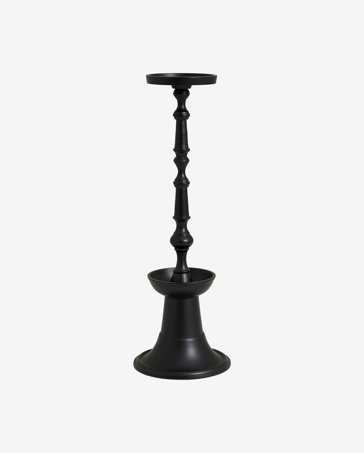 Flores high candlestick to block candles - H48 cm - black