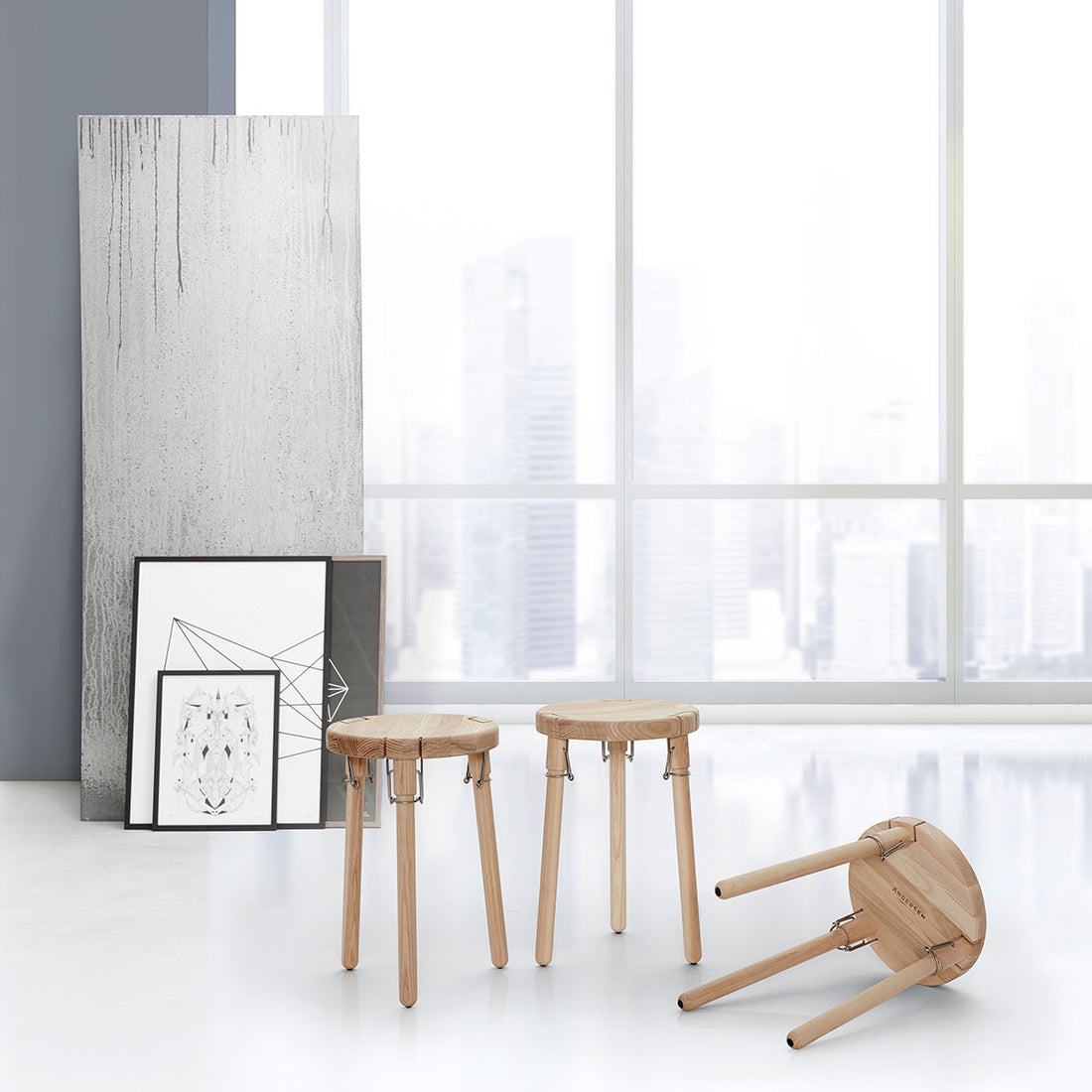 Andersen Furniture U1 stool Ø30x46,5 cm - ash - DesignGaragen.dk.