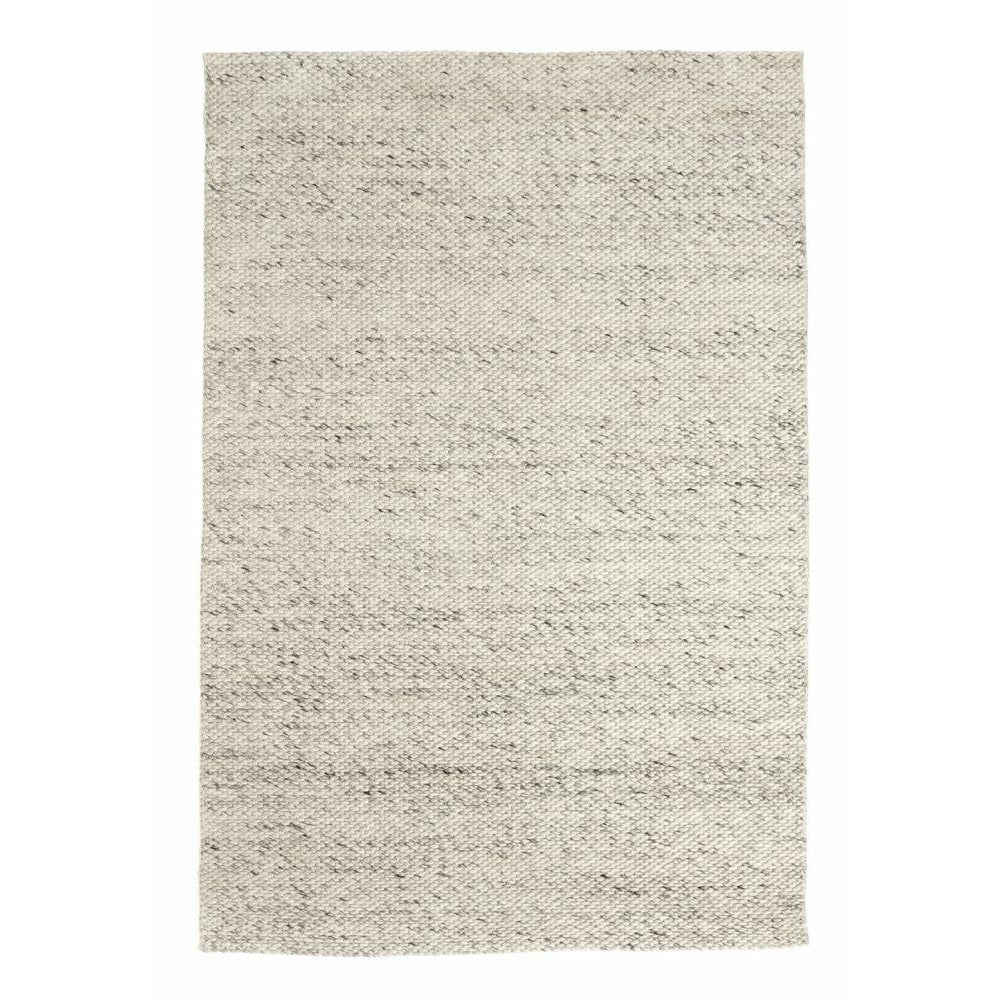 Nordal LARA handwoven wool rug - 200x290 cm - ivory/grey