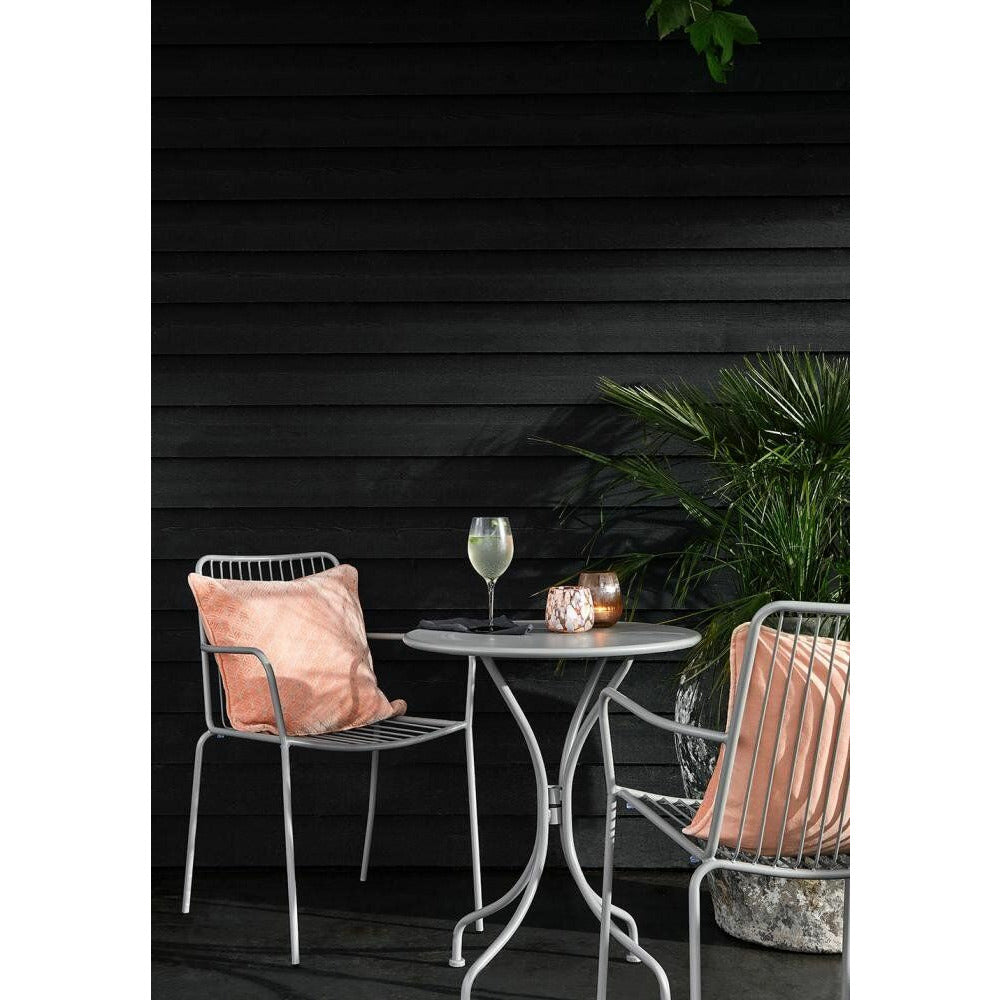 Nordal GARDEN round garden table in lacquered steel - ø59 cm - grey