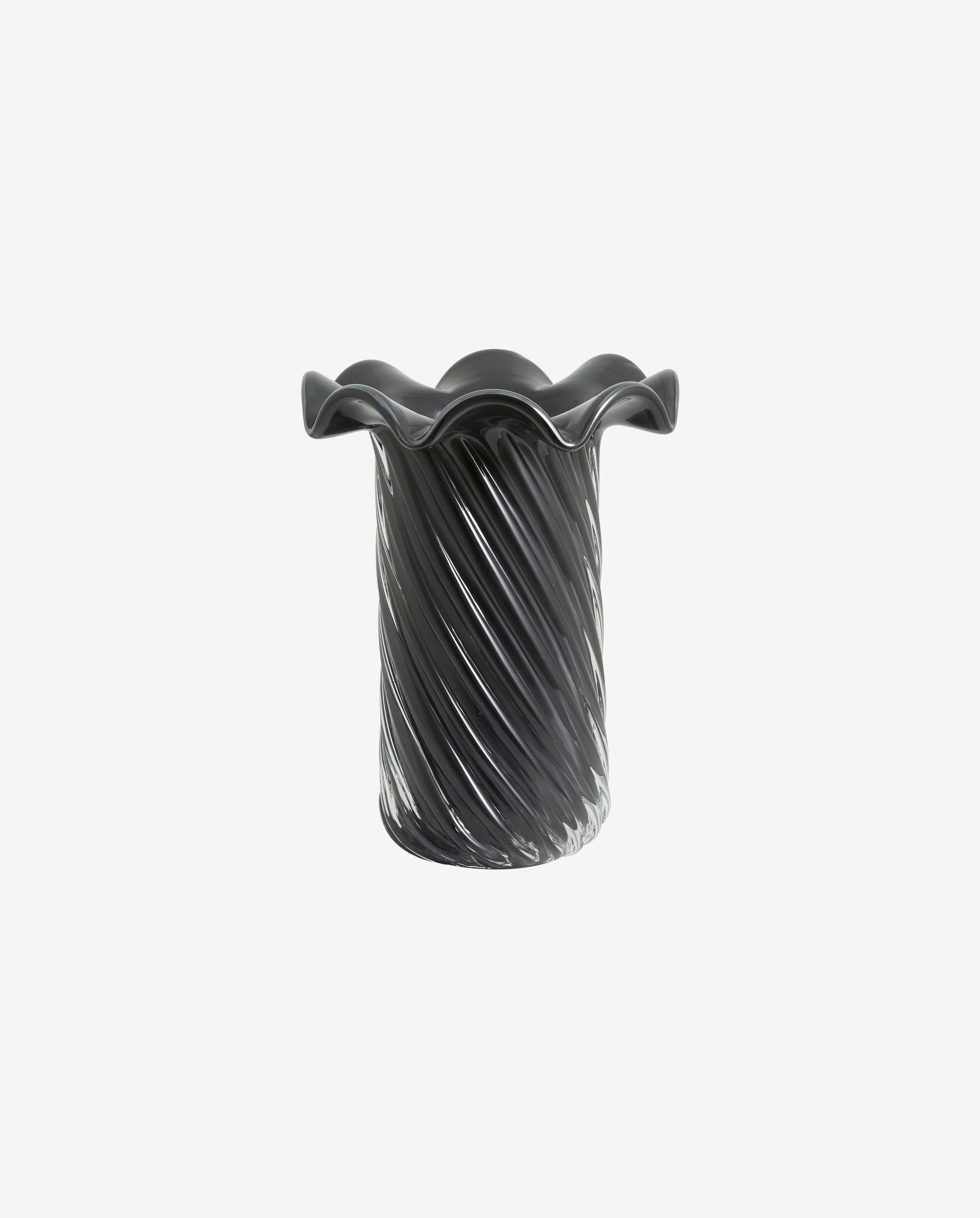 Koro vase, glass - gray
