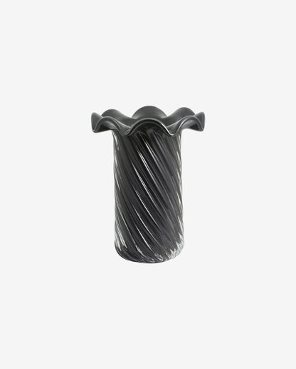 Koro vase, glass - gray