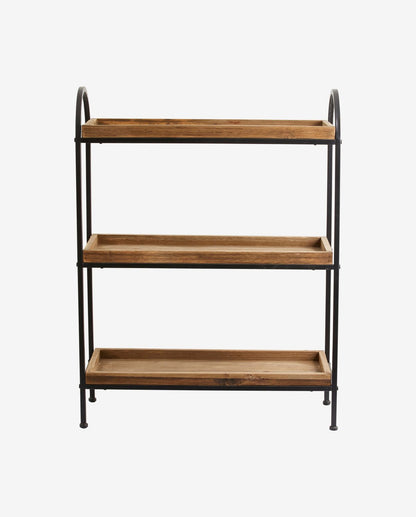 Patna iron shelf - wood