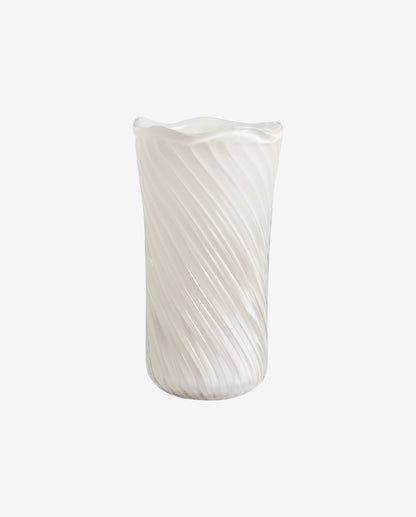 Helle Vase, Glass - Raw White