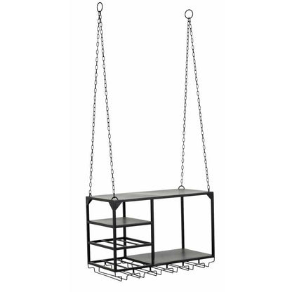 Nordal LOFT kitchen shelf in iron for hanging - 65x30 cm - black