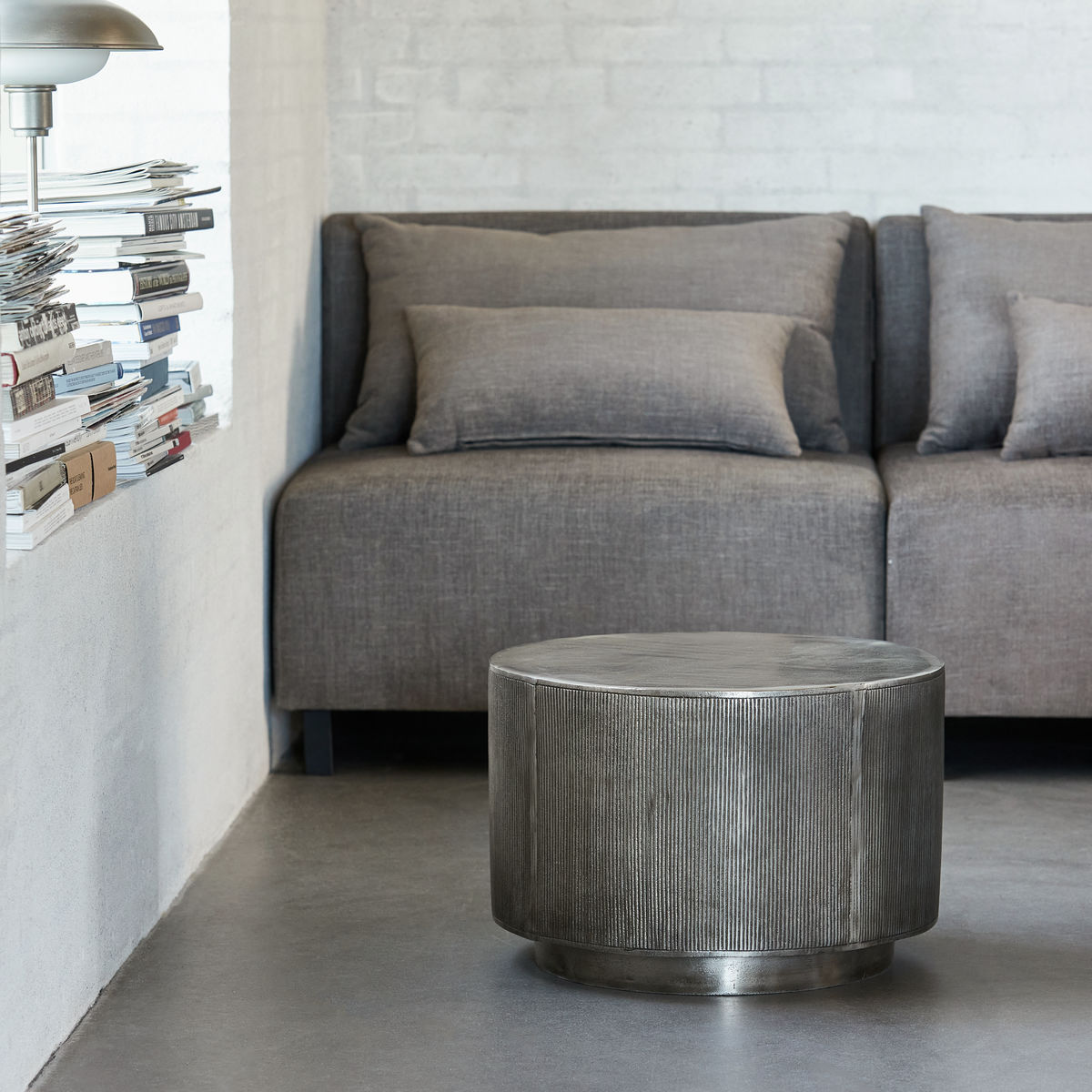 House Doctor Coffee Table, Rota, Brushed Silver