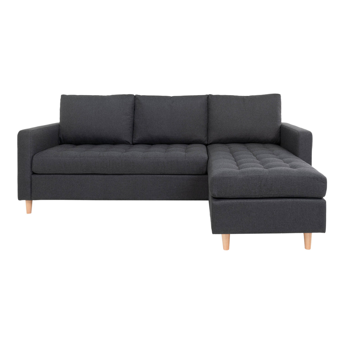 Florence sofa - sofa in dark gray with nature wooden legs, HN1002 - 1 - pcs