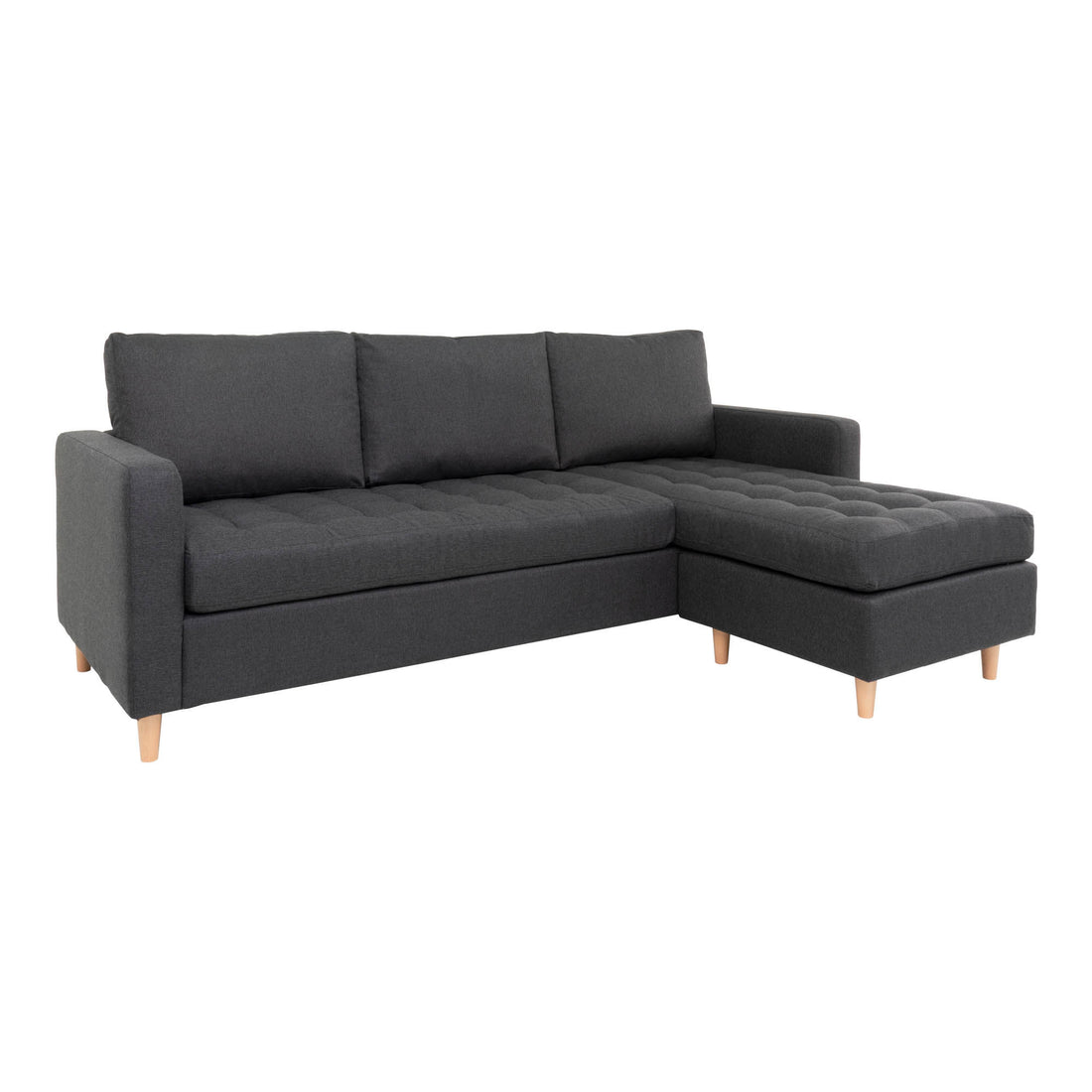 Florence sofa - sofa in dark gray with nature wooden legs, HN1002 - 1 - pcs