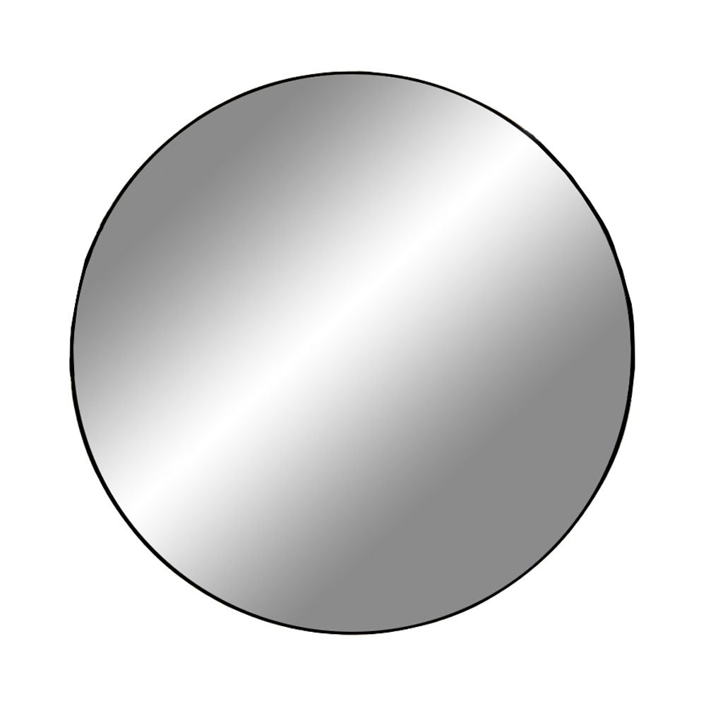 Jersey mirror - mirror in steel, black, Ø80 cm - 1 - pcs