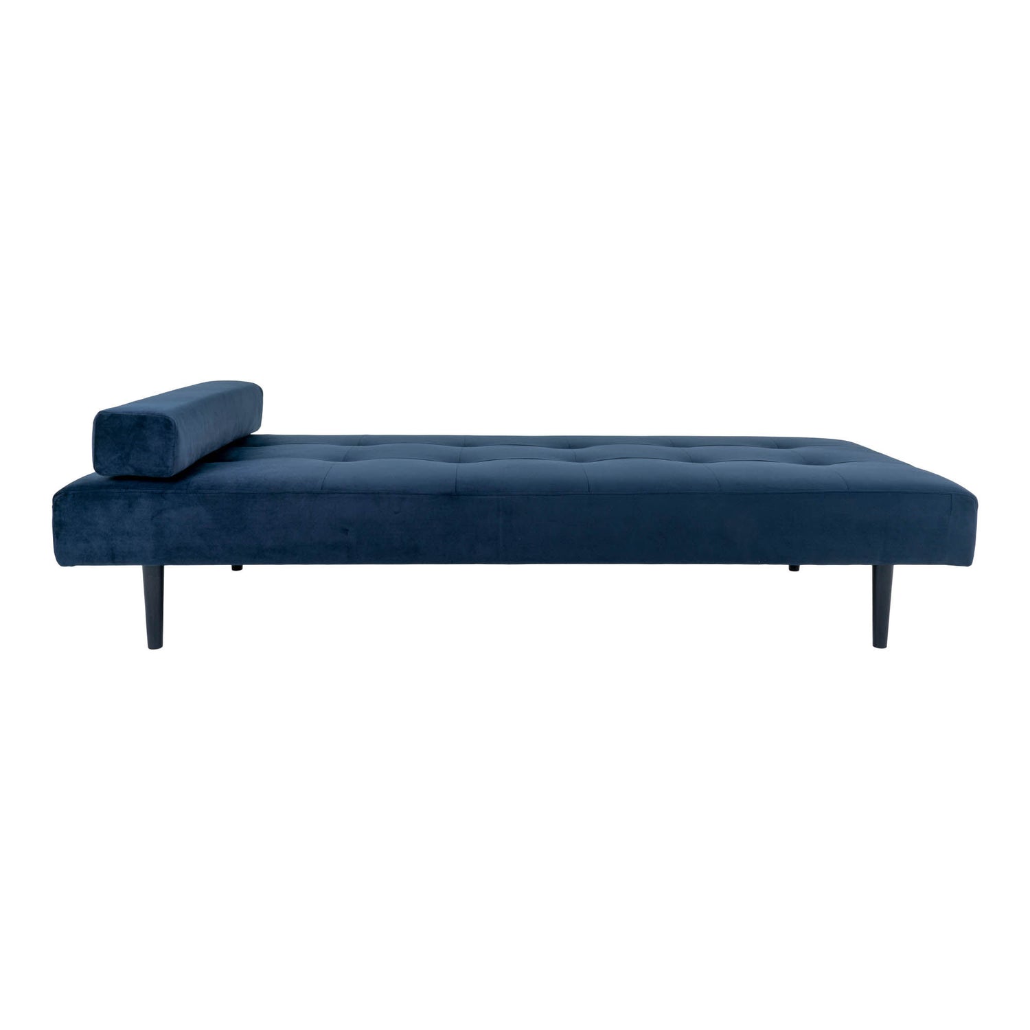 Capri Daybed - Daybed in velor, dark blue with black wooden legs, HN1005