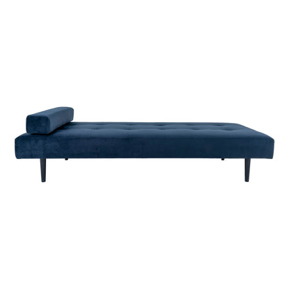 Capri Daybed - Daybed in velor, dark blue with black wooden legs, HN1005