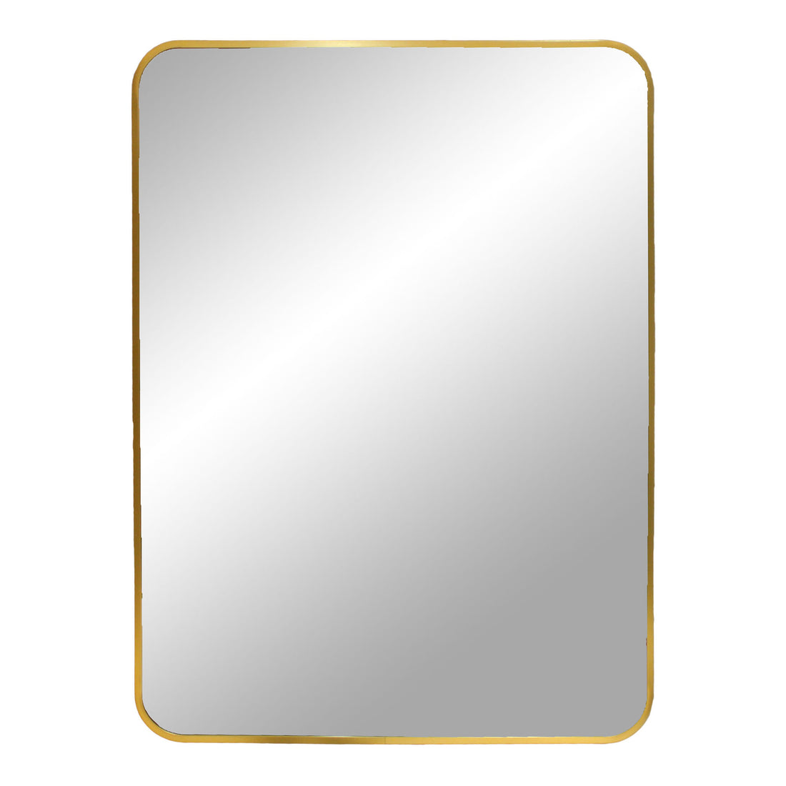 Madrid mirror - mirror in aluminum, brass look, 50x70 cm - 1 - pcs