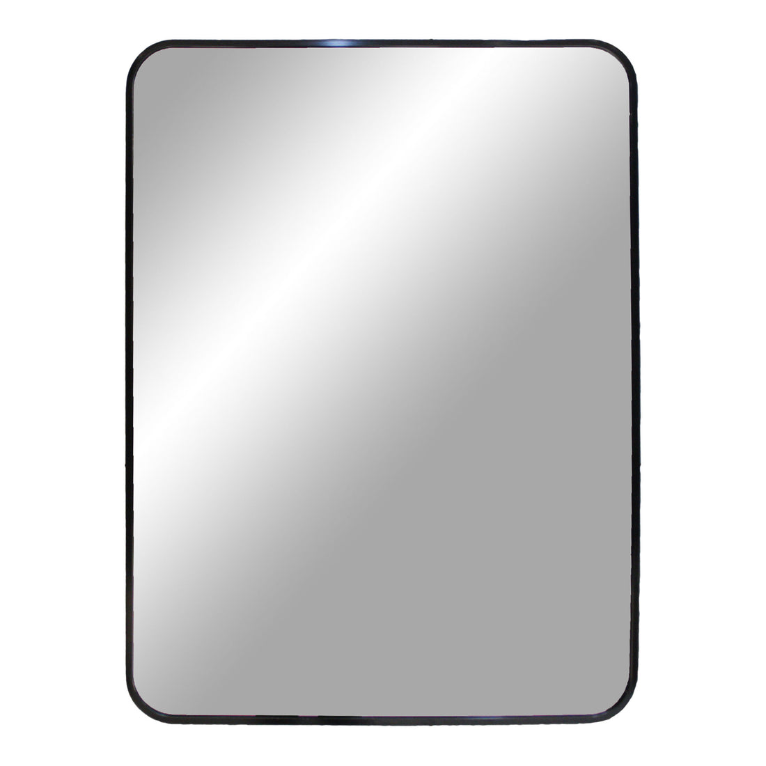 Madrid mirror - mirror in aluminum, black, 50x70 cm - 1 - pcs