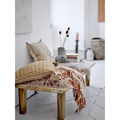 Bloomingville Giulia Plaid, Natur, Bomuld - Bloomingville - DesignGaragen.dk
