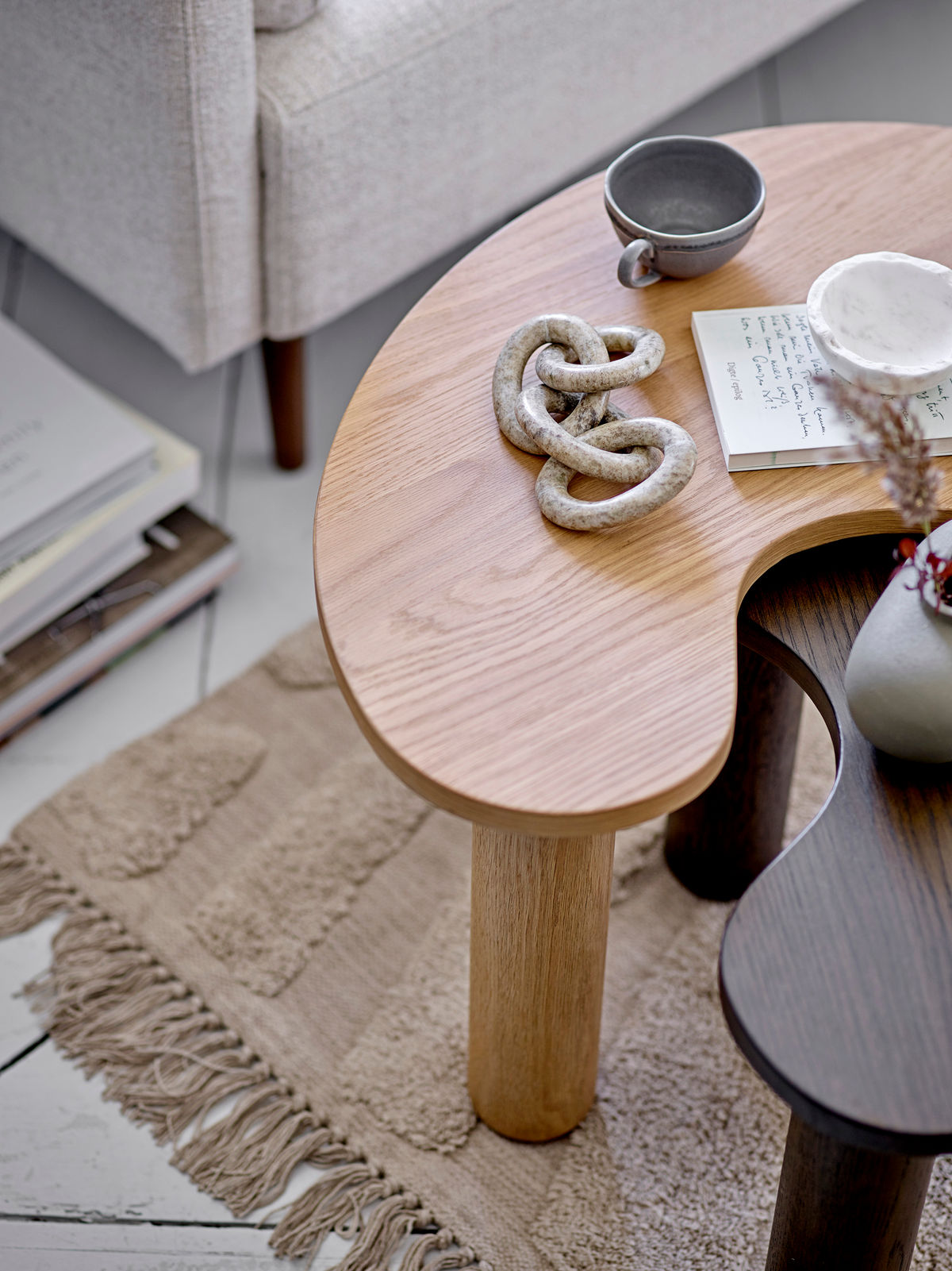 Bloomingville luppa coffee table, brown, rubber tree