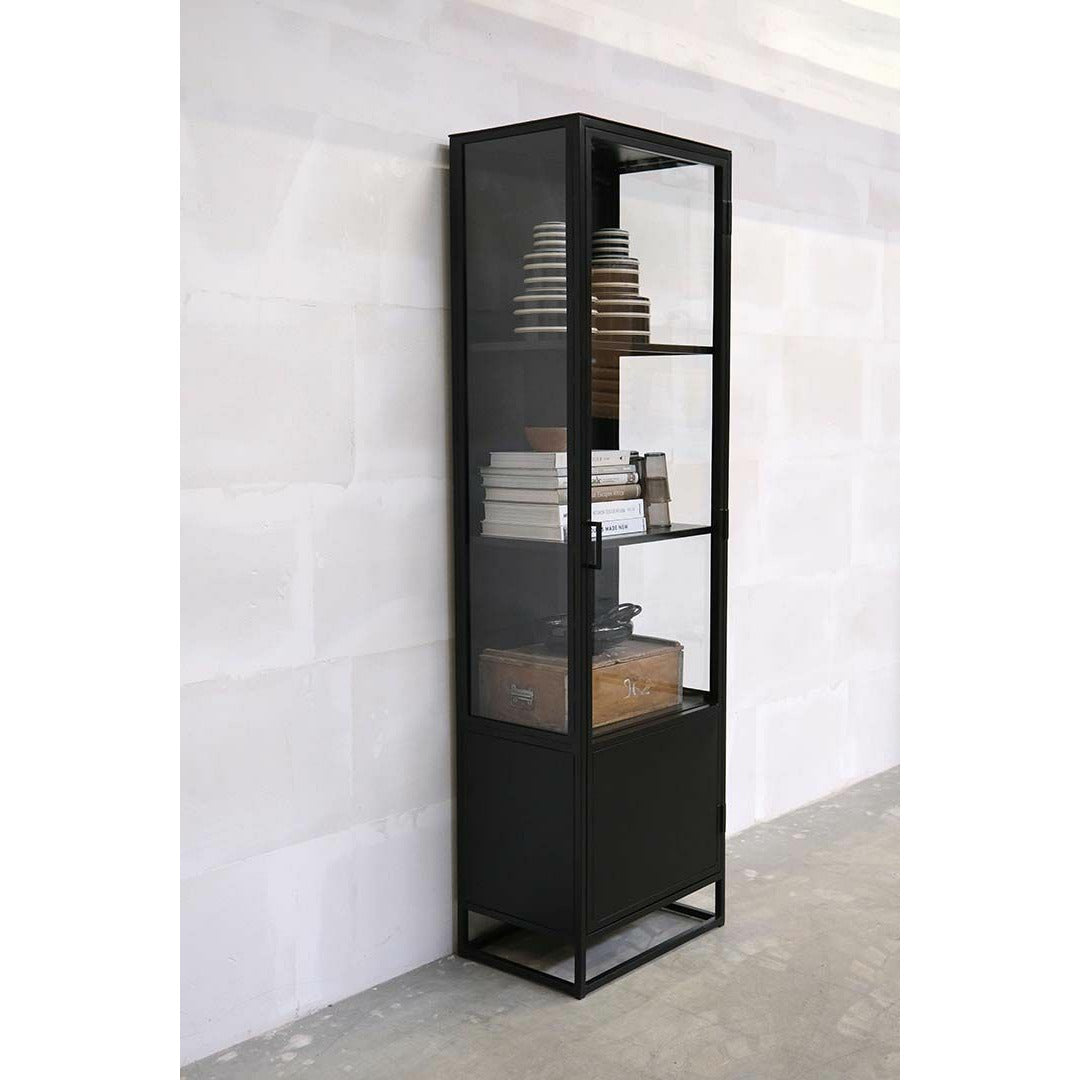 Trademark Living Connery display cabinet with one door - Black