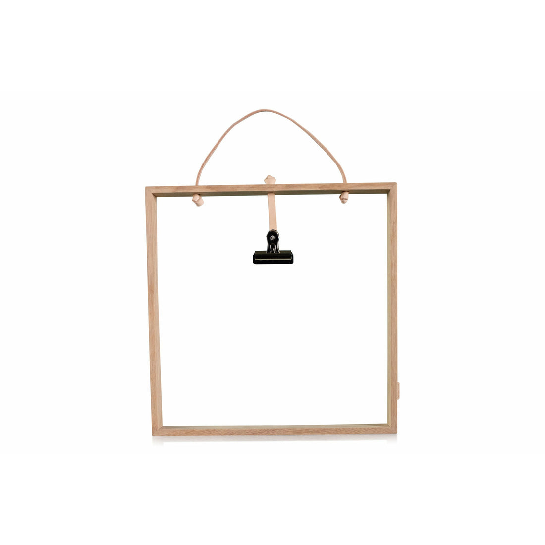 Langbo Square Frame - White Oiled Oak / Chrome