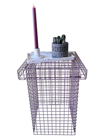 Kalager Design Wire Stool, Pastel Violet