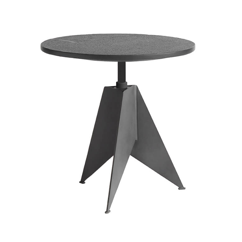 Muubs Sidebord Sway - Sort - Jern/Kadappa sten - H: 50 Ø: 45 cm - DesignGaragen.dk.