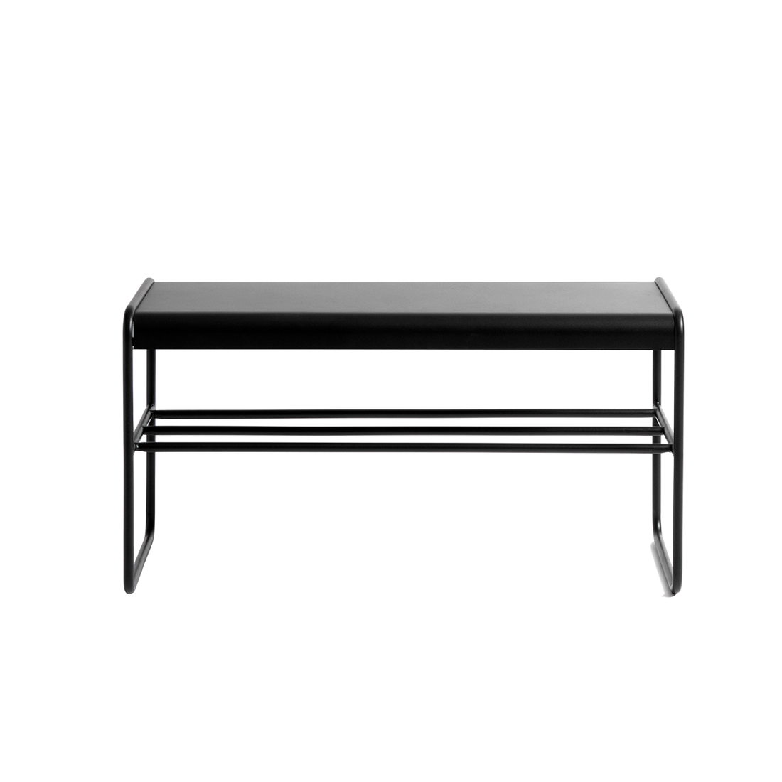 Bænk Copenhagen - Sort - Jern tube Ø16/Metal plade 2mm - W90 H47 D35cm - Muubs - DesignGaragen.dk