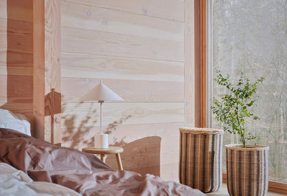 Oyoy Living Striped Laundry Basket - Nature / Black