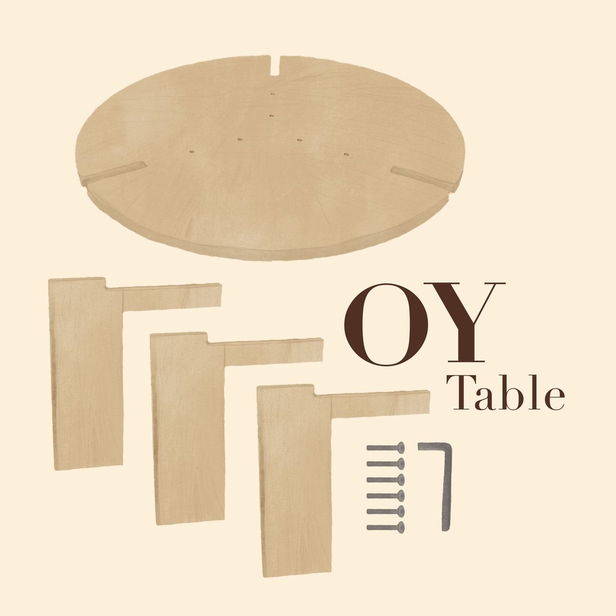 OYOY LIVING OY COFT TABLE - SMALL - NATUR