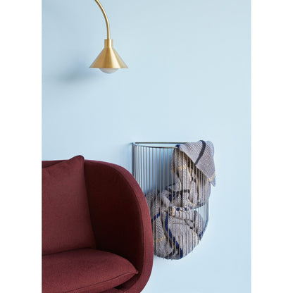 Hübsch Iris wall basket nickel (set of 2)