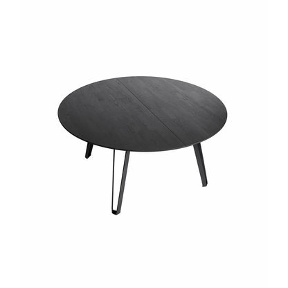 Muubs Spisebord Space Black Ø150 - Woca sort - Ask m/stålben - H: 75 Ø: 150 cm - DesignGaragen.dk.