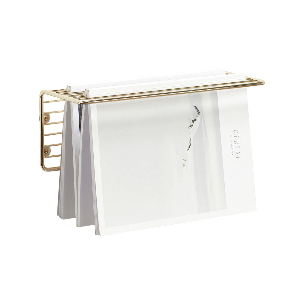 Hübsch - Wall Shelf, Metal, Gold - 32x13xH13 cm