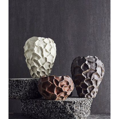 Vase Soil - Vanilla - Ceramics - H: 21.5 Ø: 18 cm