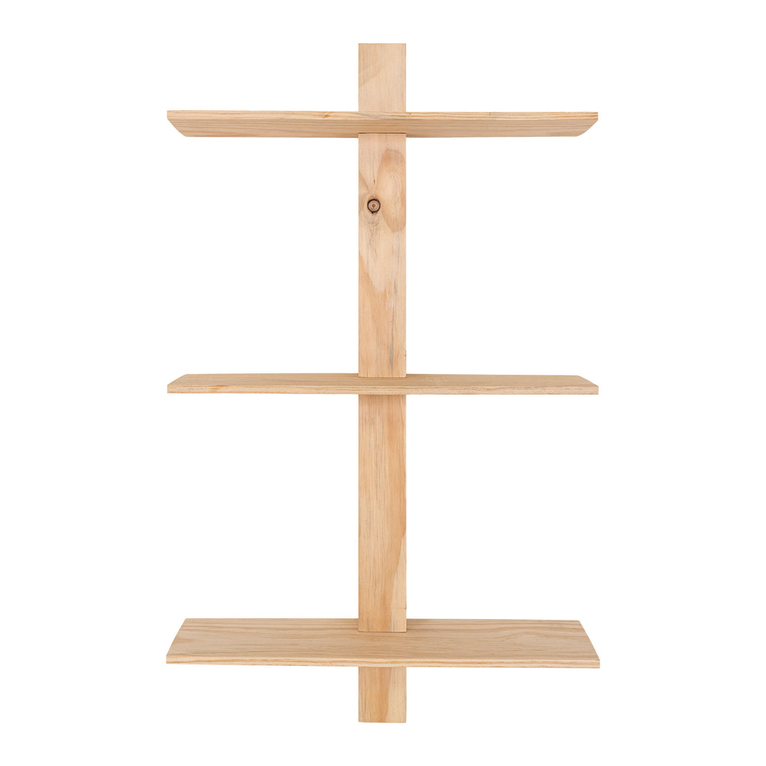 Almelo Shelf - Wall Shelf with 3 Shelves in Natural Wood 21x55x72 cm - 1 - Pcs