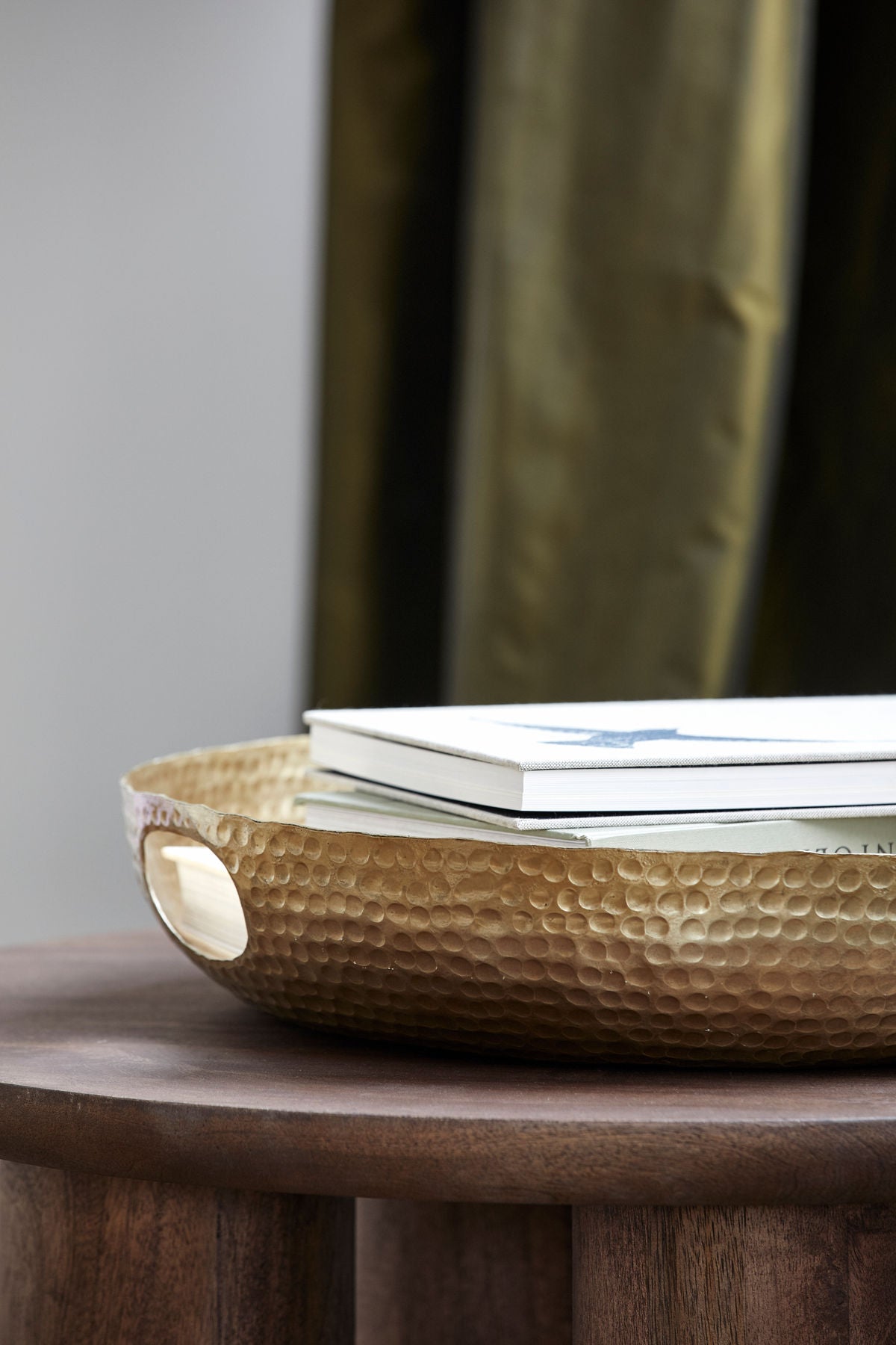 Laika basket in aluminum - small - Ø51 cm - gold finish