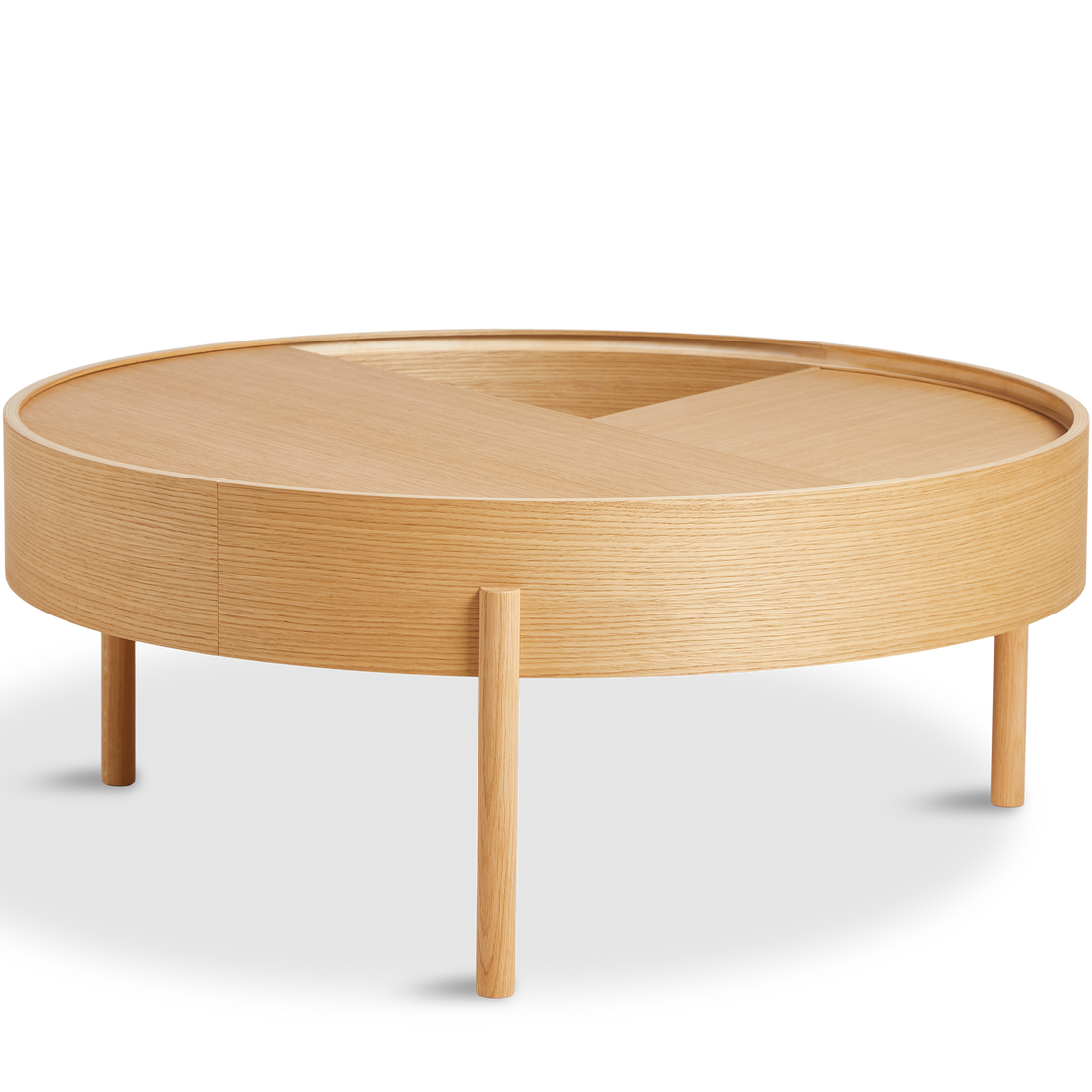 WOUD -  Arc coffee table (89 cm) - Oiled oak