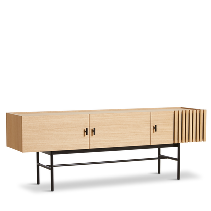 WOUD -  Array low sideboard (150 cm) - White pigmented oak