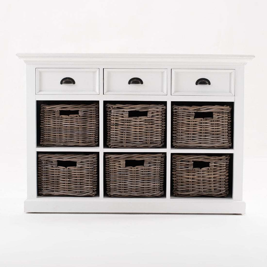 Halifax sideboard with 6 wicker drawers