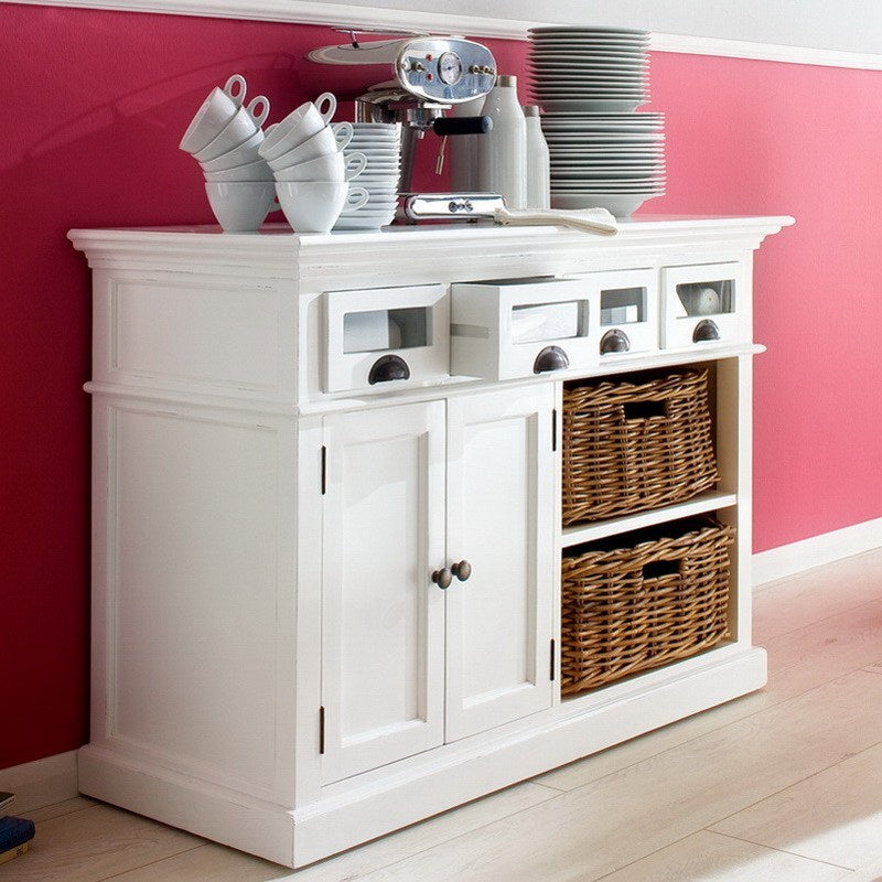 Halifax kitchen sideboard with 2 wicker drawers