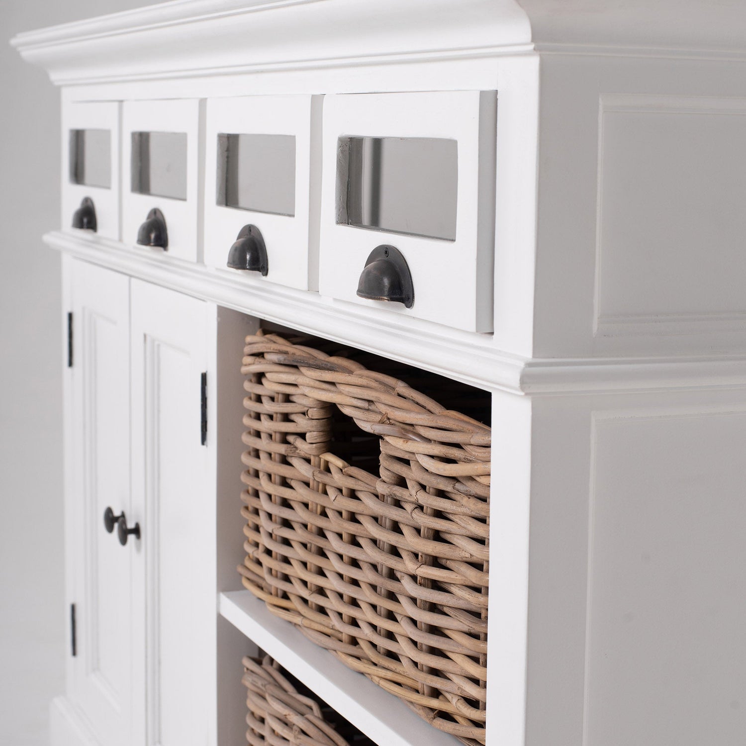 Halifax kitchen sideboard with 2 wicker drawers