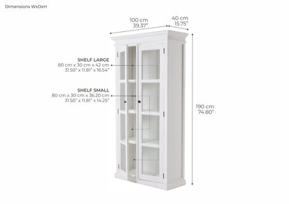 Halifax display cabinet with 2 glass doors