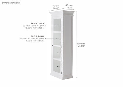 Halifax Vitrineskab med 1 glaslåge - NovaSolo - DesignGaragen.dk