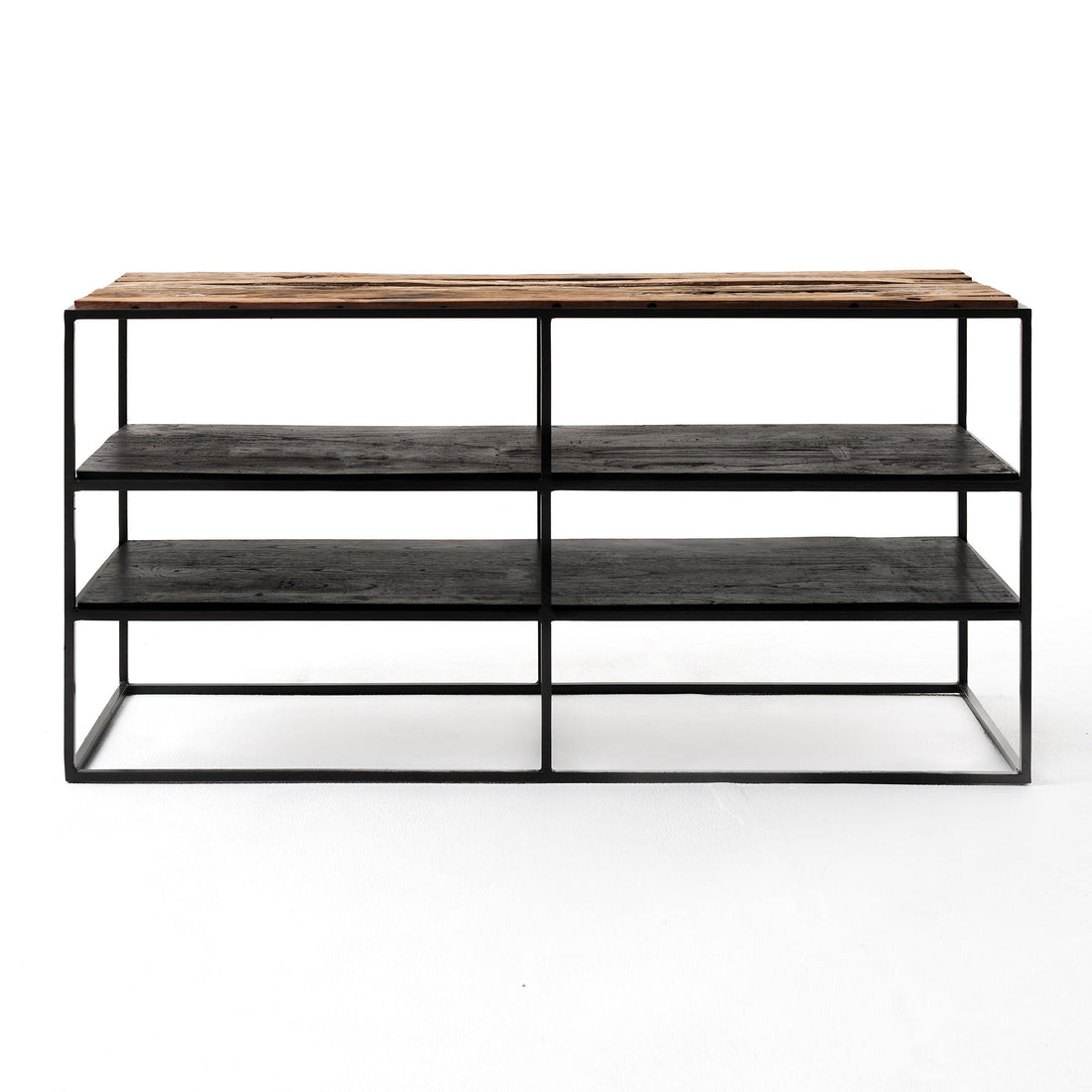Rustika TV table with open shelves 112cm