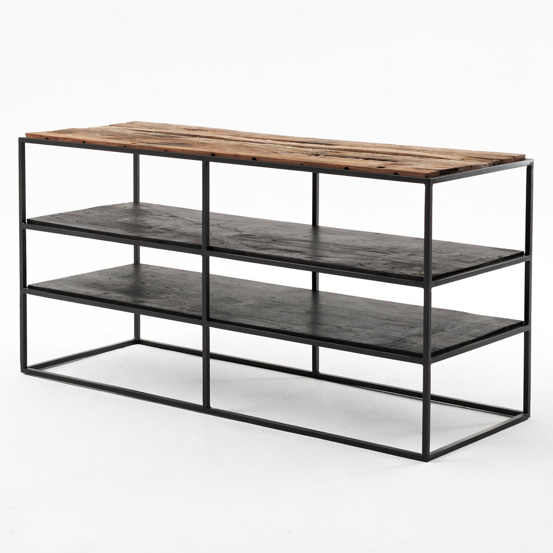 Rustika TV table with open shelves 112cm