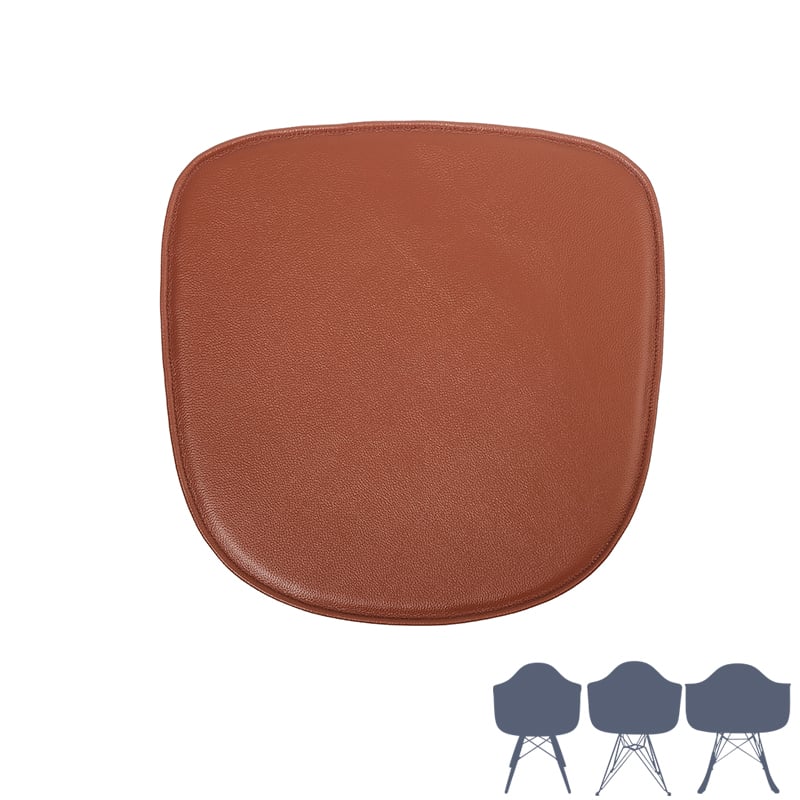 Luksus cognac hynde til Charles Eames DAW, DAR, DAX, DAL og RAR stolene - Hynder til Charles &amp; Ray Eames DAW, DAR, DAX, DAL og RAR stolene - DesignGaragen.dk