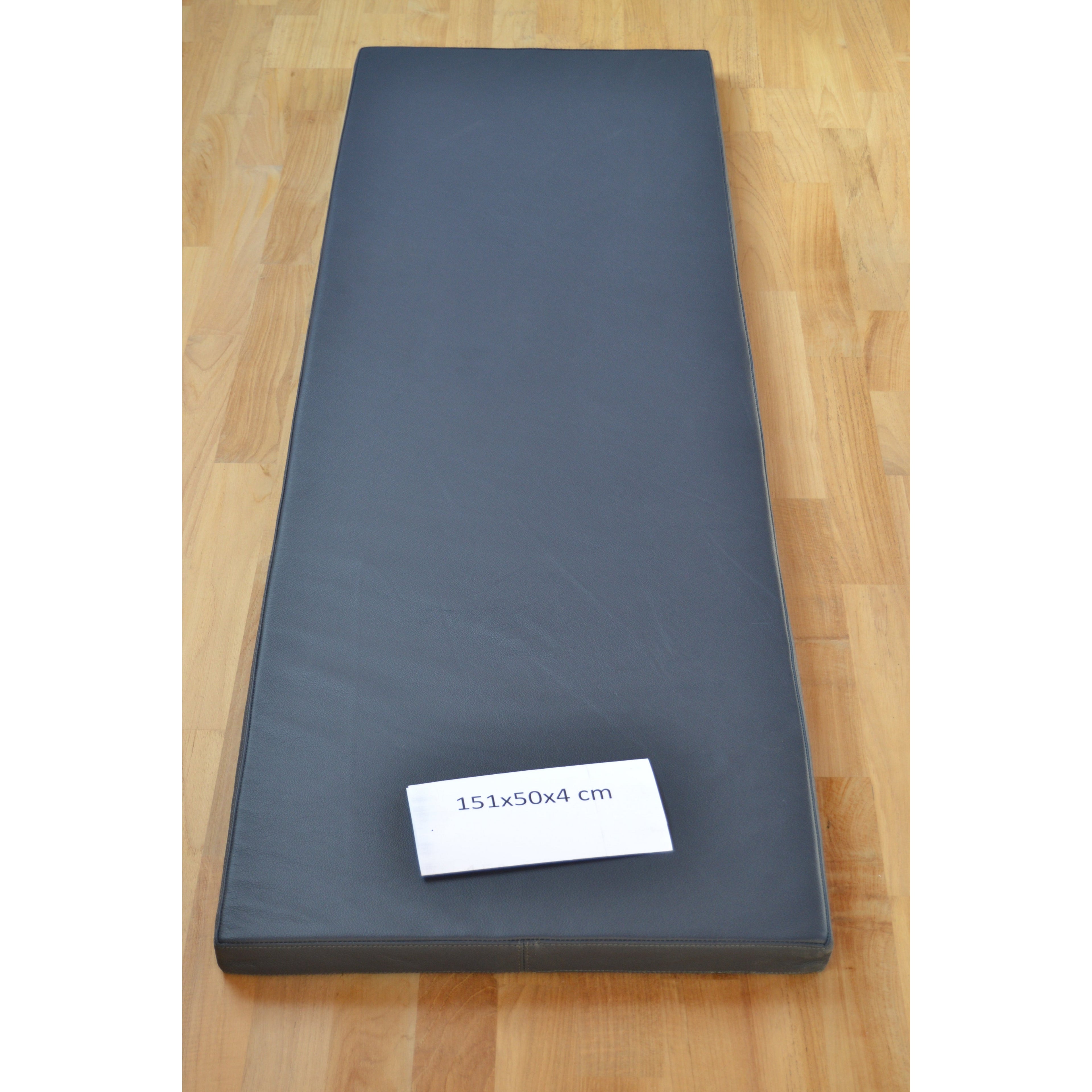 Navy/dark blue leather cushion 161x50x4 cm